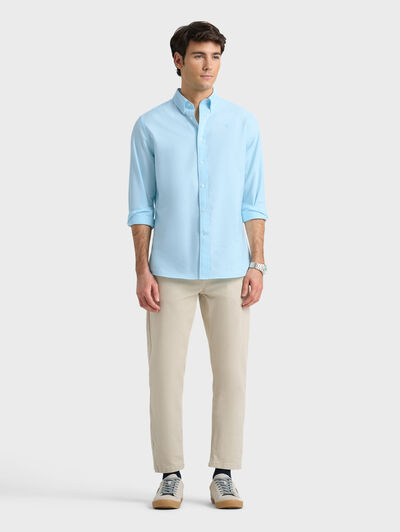 CAMISA OXFORD SOLID VERDE AGUA