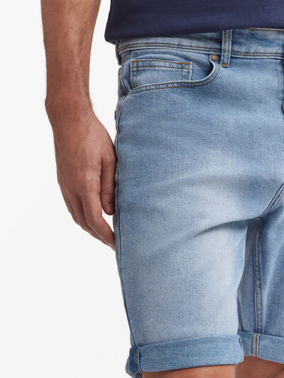 BERMUDA DENIM VUELTA CELESTE