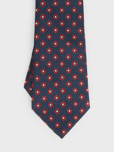 CORBATA PRINTED AZUL MARINO