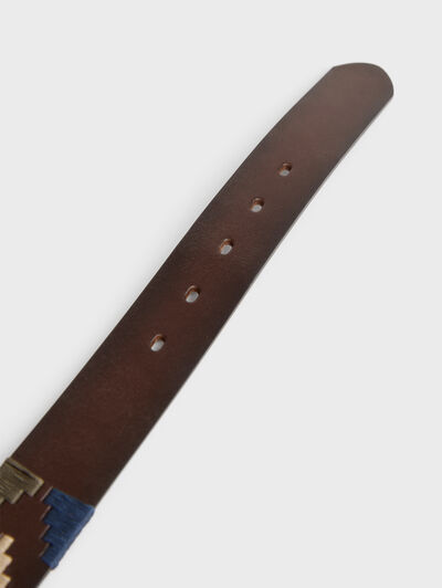 CINTURON PAMPA PIEL  AZUL