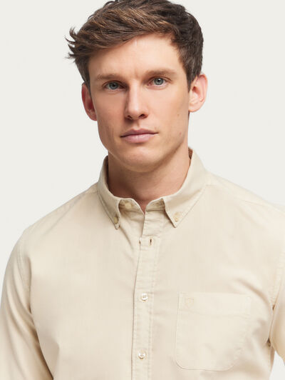 CAMISA OXFORD DYE POCKET BEIGE