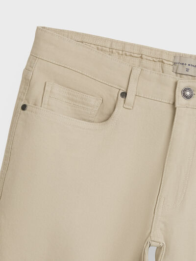 PANTALON MICRO 5PKT BEIGE