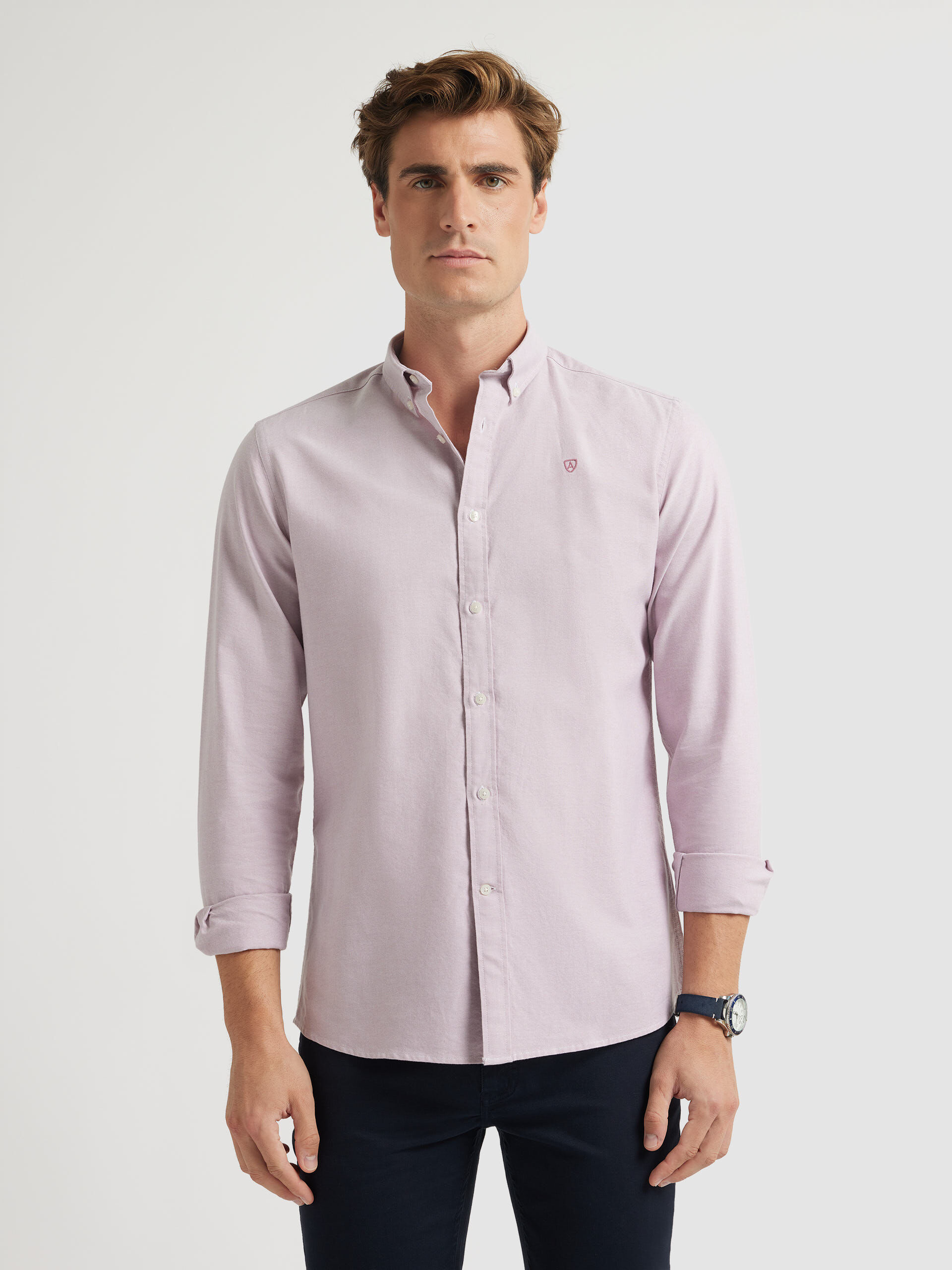 CAMISA OXFORD SOLID ROSA