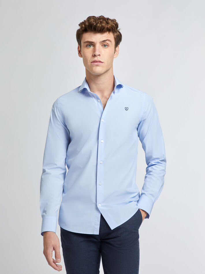 CAMISA A FIL CELESTE