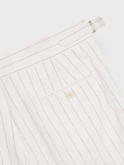 PANTALON HEROS LINO DIPLO BLANCO