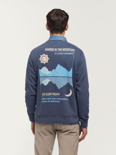 SUDADERA NOW AZUL