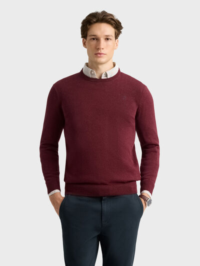 JERSEY ROUND NECK TRENDY BURDEOS