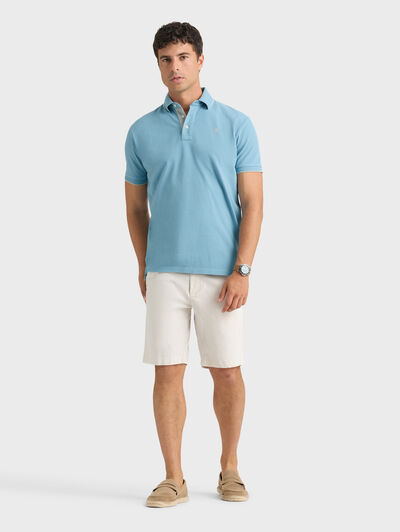 POLO CONTRAST AZUL