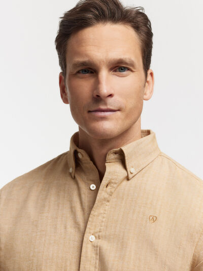 CAMISA FLANNEL ESPIGA CAMEL