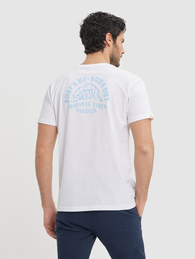 CAMISETA TROPICAL BLANCO