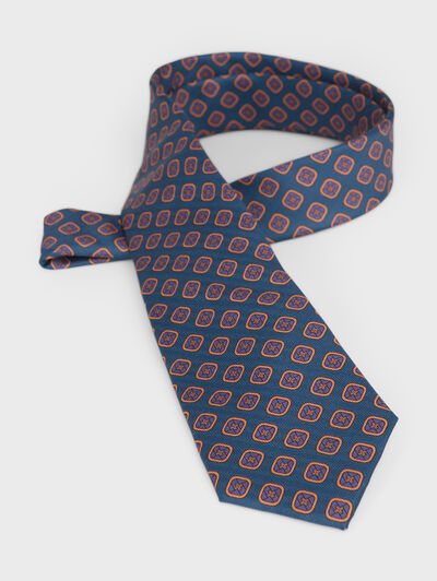 CORBATA PRINTED AZUL MARINO