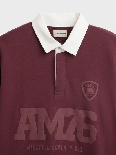 SUDADERA POLO AM1976 BURDEOS