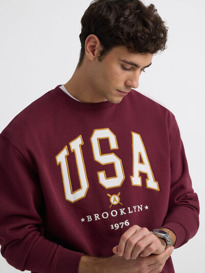 SUDADERA BROOKLYN BURDEOS