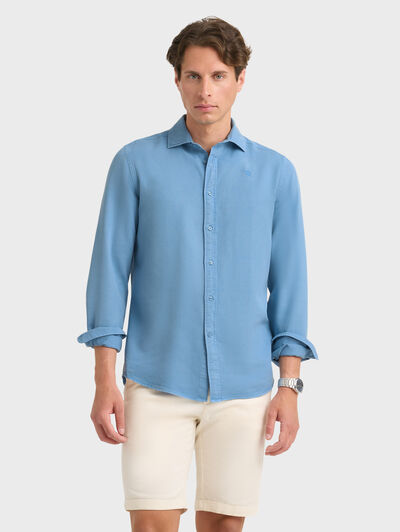 CAMISA TENCEL AZUL