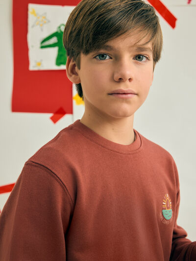 SUDADERA SURF KIDS ROJO