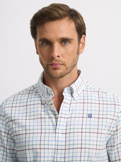 CAMISA FLANNEL CHECKS BURDEOS