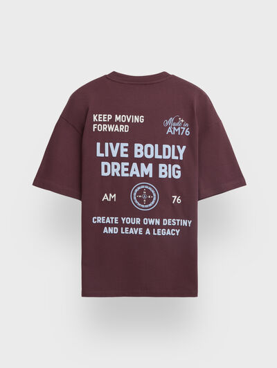 CAMISETA LIVE BURDEOS