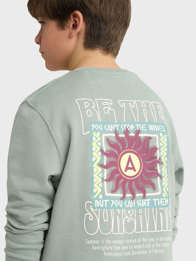 SUDADERA WAVE KIDS VERDE