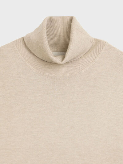 JERSEY CUELLO VUELTO BEIGE