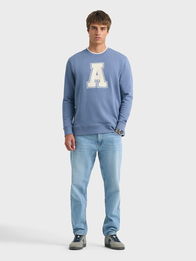 SUDADERA COLLEGE AZUL