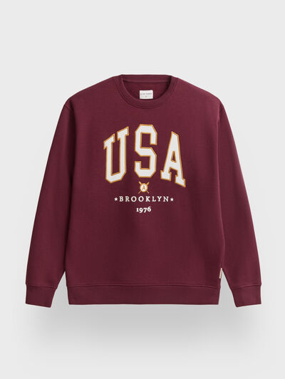 SUDADERA BROOKLYN BURDEOS