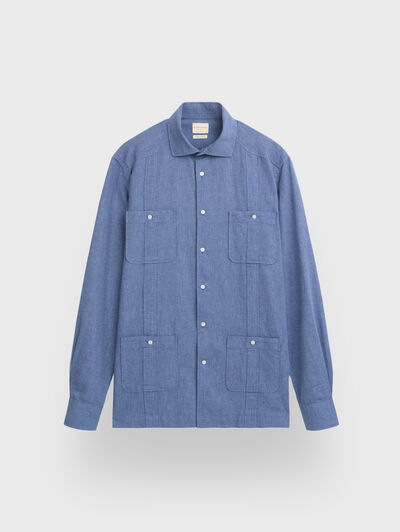 CUBANA LINO CHAMBRAY AZUL
