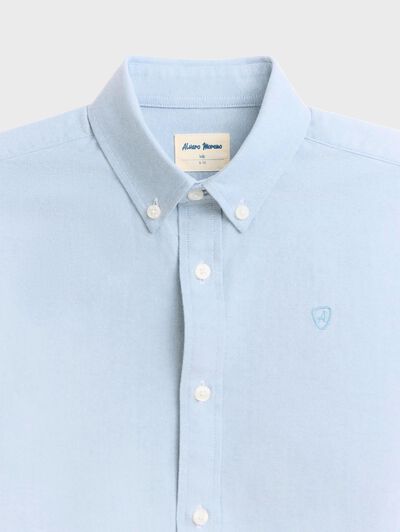 CAMISA OXFORD SOLID KIDS AZUL