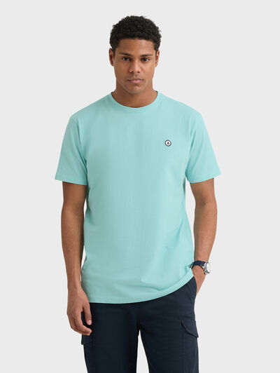 CAMISETA PATCH TURQUESA