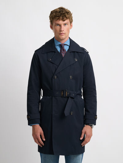 GABARDINA TRENCH AZUL MARINO