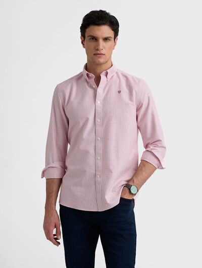 CAMISA OXFORD STRIPES ROJO