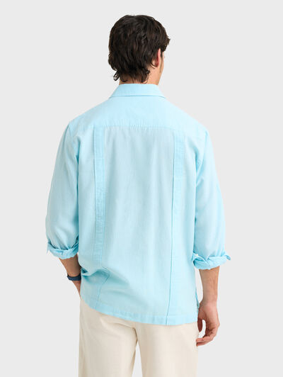 CUBANA LINO CHAMBRAY VERDE AGUA