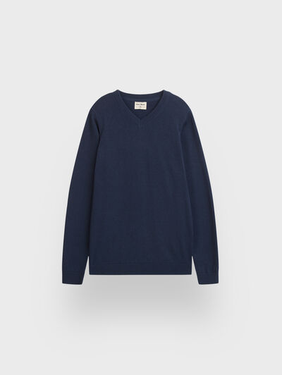 JERSEY V-NECK KIDS AZUL MARINO