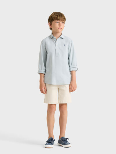 POLERA OXFORD KIDS AZUL
