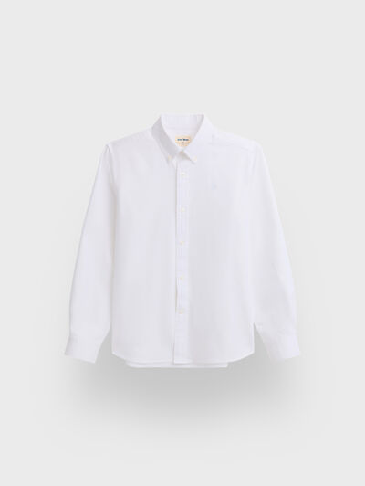 CAMISA OXFORD SOLID KIDS BLANCO