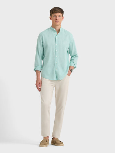 CAMISA LINO MAO VERDE