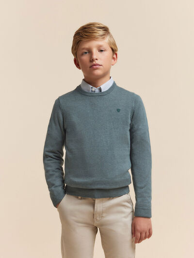JERSEY ROUND NECK KIDS AZUL