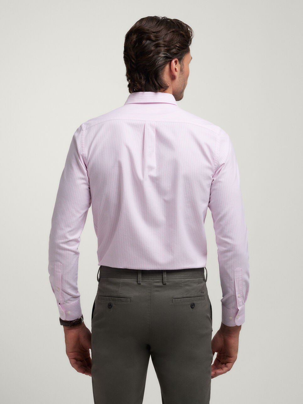 Corbata Camisas Para Hombre Color Rosa Traje Negro Color De