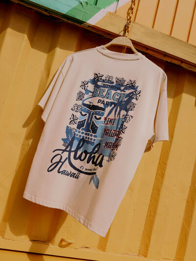 CAMISETA ALOHA BEIGE