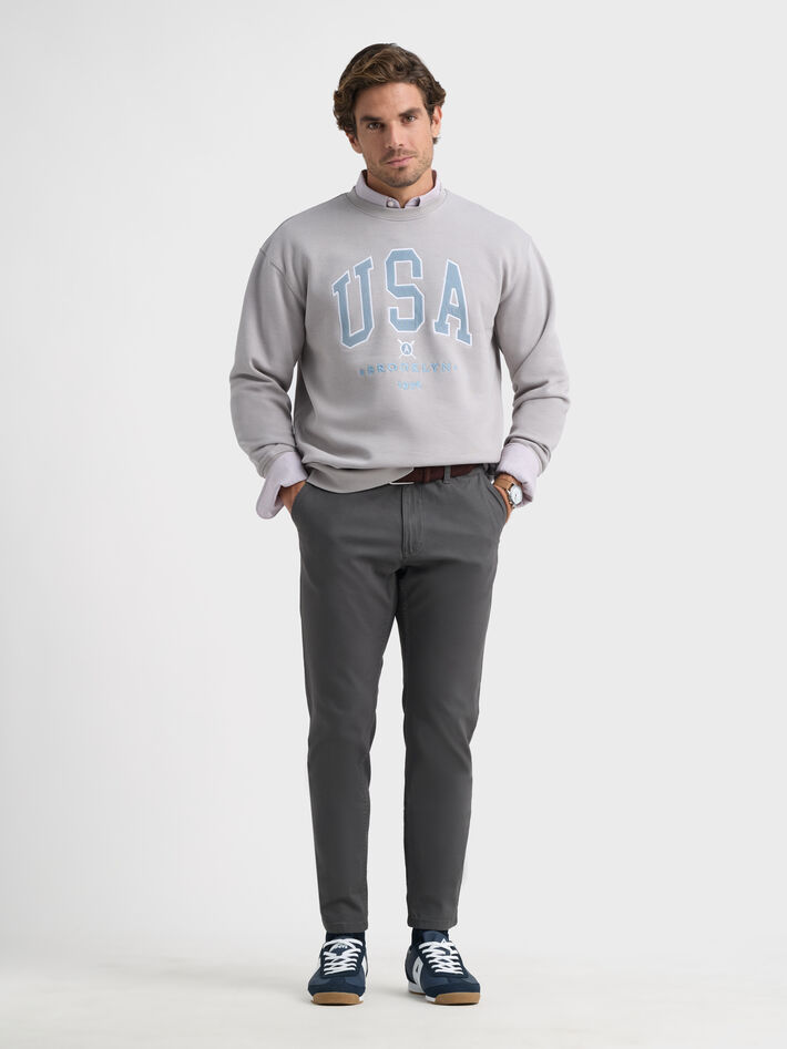 SUDADERA BROOKLYN GRIS