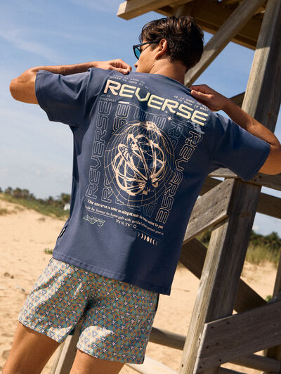 CAMISETA REVERSE AZUL MARINO