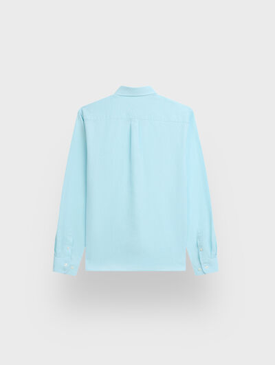 CAMISA LINO C.BOTON KIDS VERDE AGUA