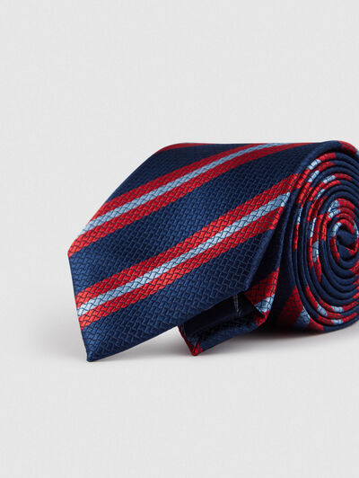 CORBATA JACQUARD MF AZUL MARINO