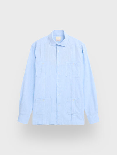 CUBANA LINO CHAMBRAY CELESTE