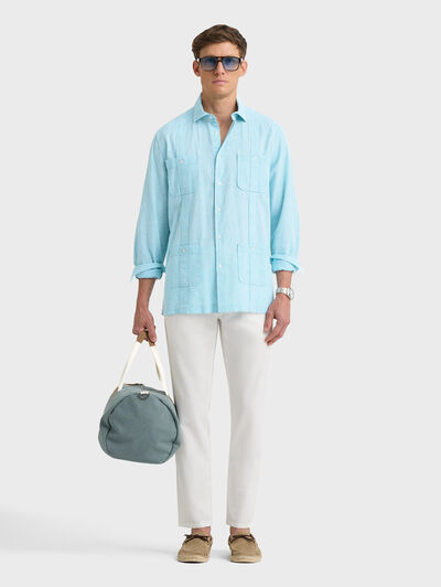 CUBANA LINO CHAMBRAY AZUL