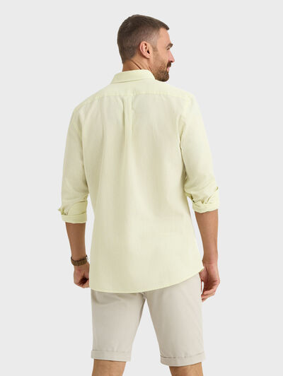CAMISA LINO C.BOTON AMARILLO