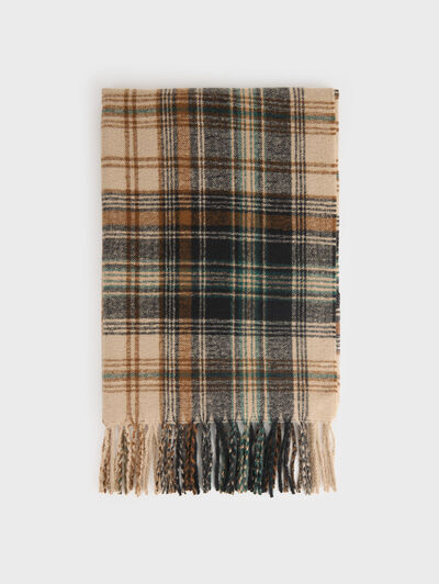BUFANDA CUADROS BEIGE