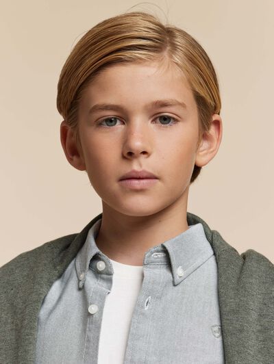 CAMISA OXFORD SOLID KIDS VERDE