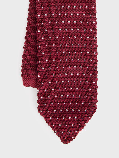 CORBATA PUNTO TIPS BURDEOS