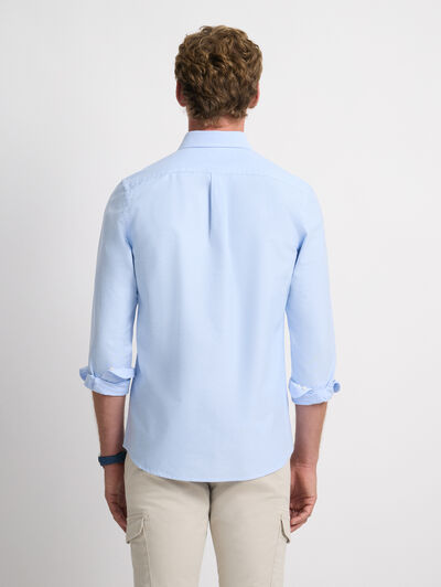 CAMISA OXFORD POCKET CELESTE