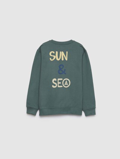 SUDADERA SURF KIDS VERDE